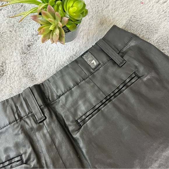 7 for all mankind Faux Leather Black Shorts - Size 28 - Picture 7 of 11